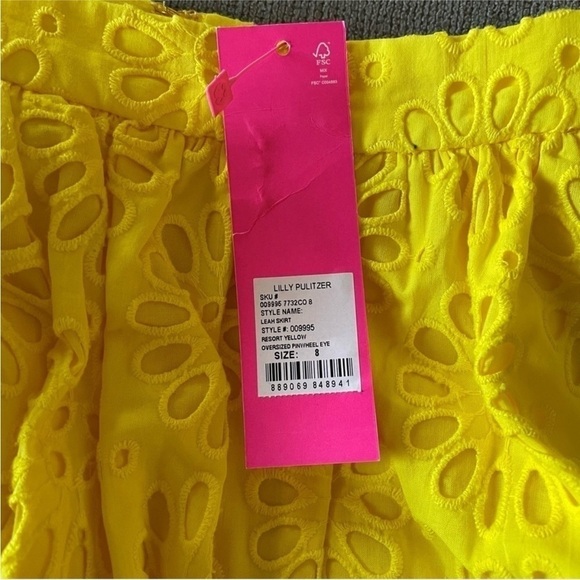 NWT Lilly Pulitzer Leah Skirt Oversized Pinwheel Eye Resort Yellow 8 - Picture 5 of 5